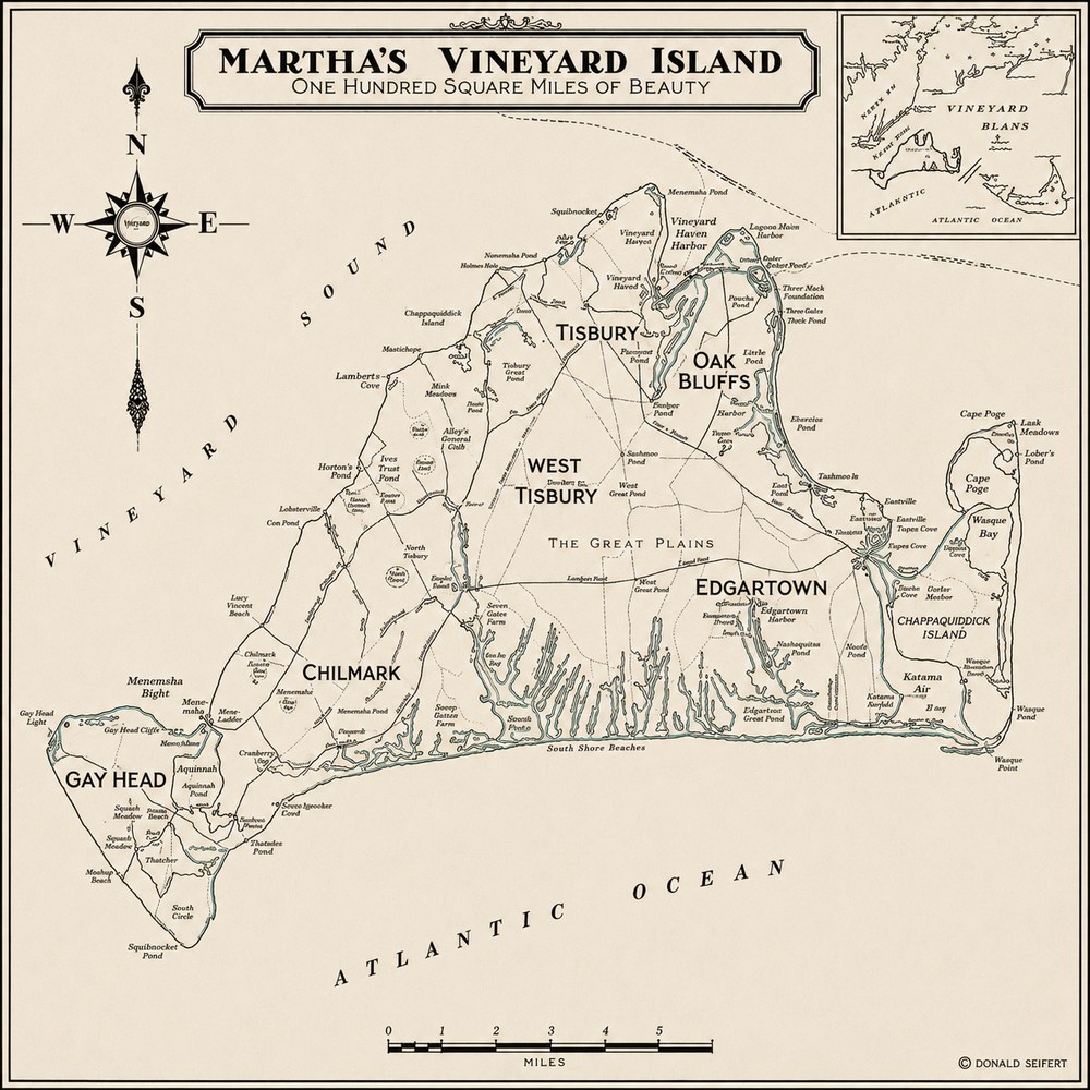 Map of Martha's Vineyard